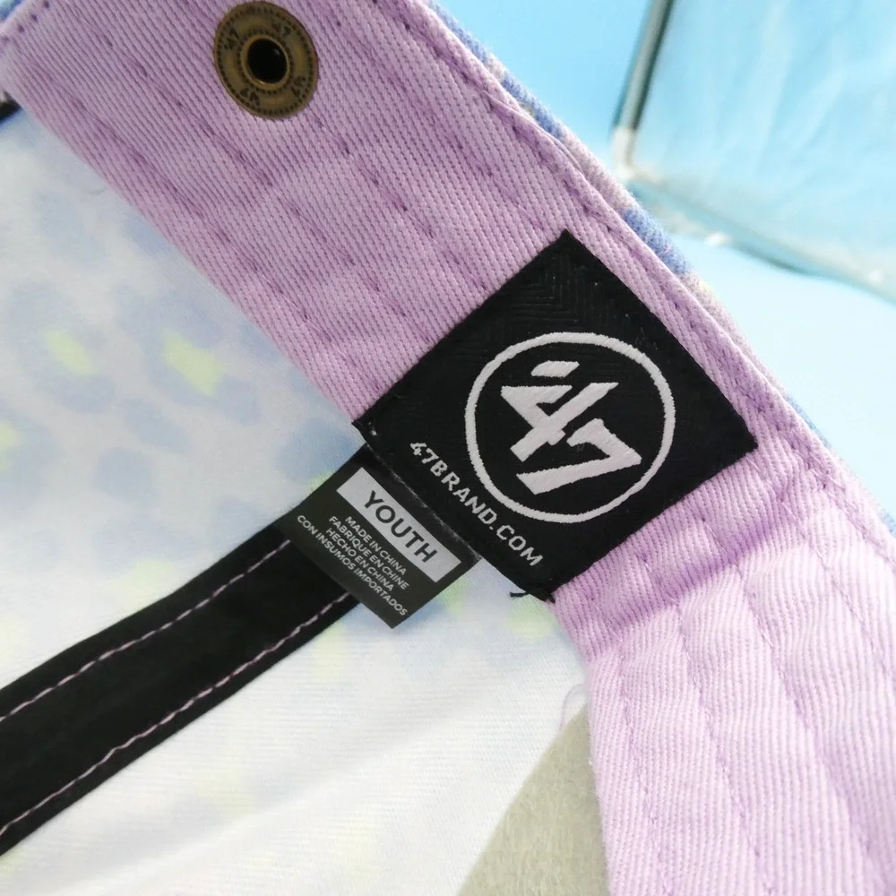 '47 Clean Up Hat Youth Auburn Tigers Purple‎ Blue Leopard Print Adjustable Cap